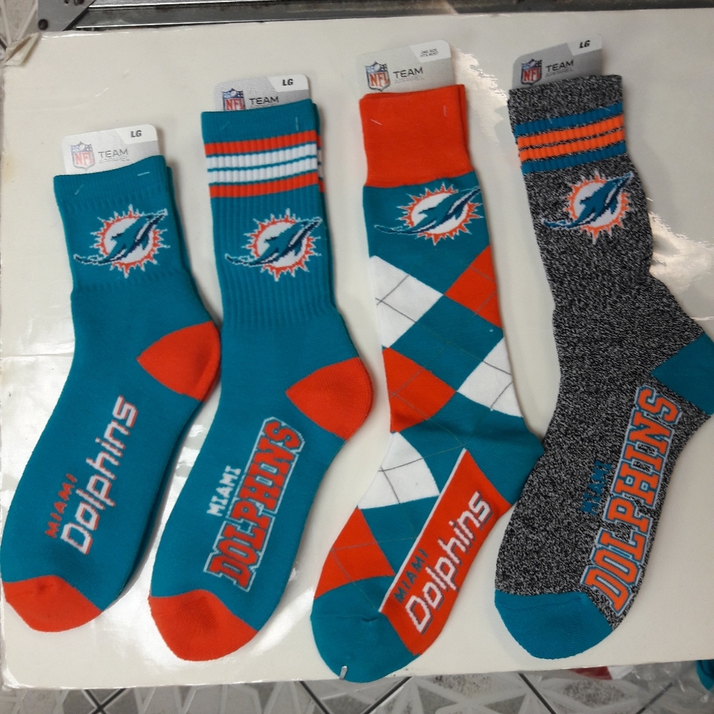 NFL DOLPHINS FOOTBALL SOCKS